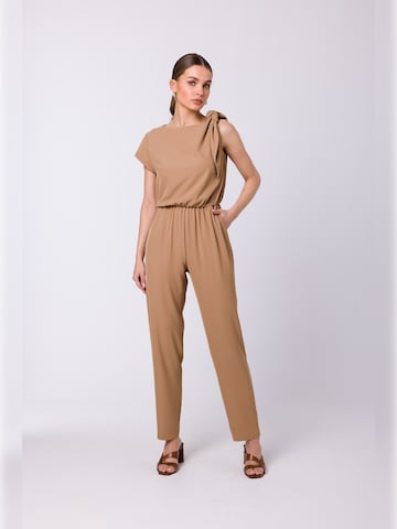 Stylove - Jumpsuit en beige: frente