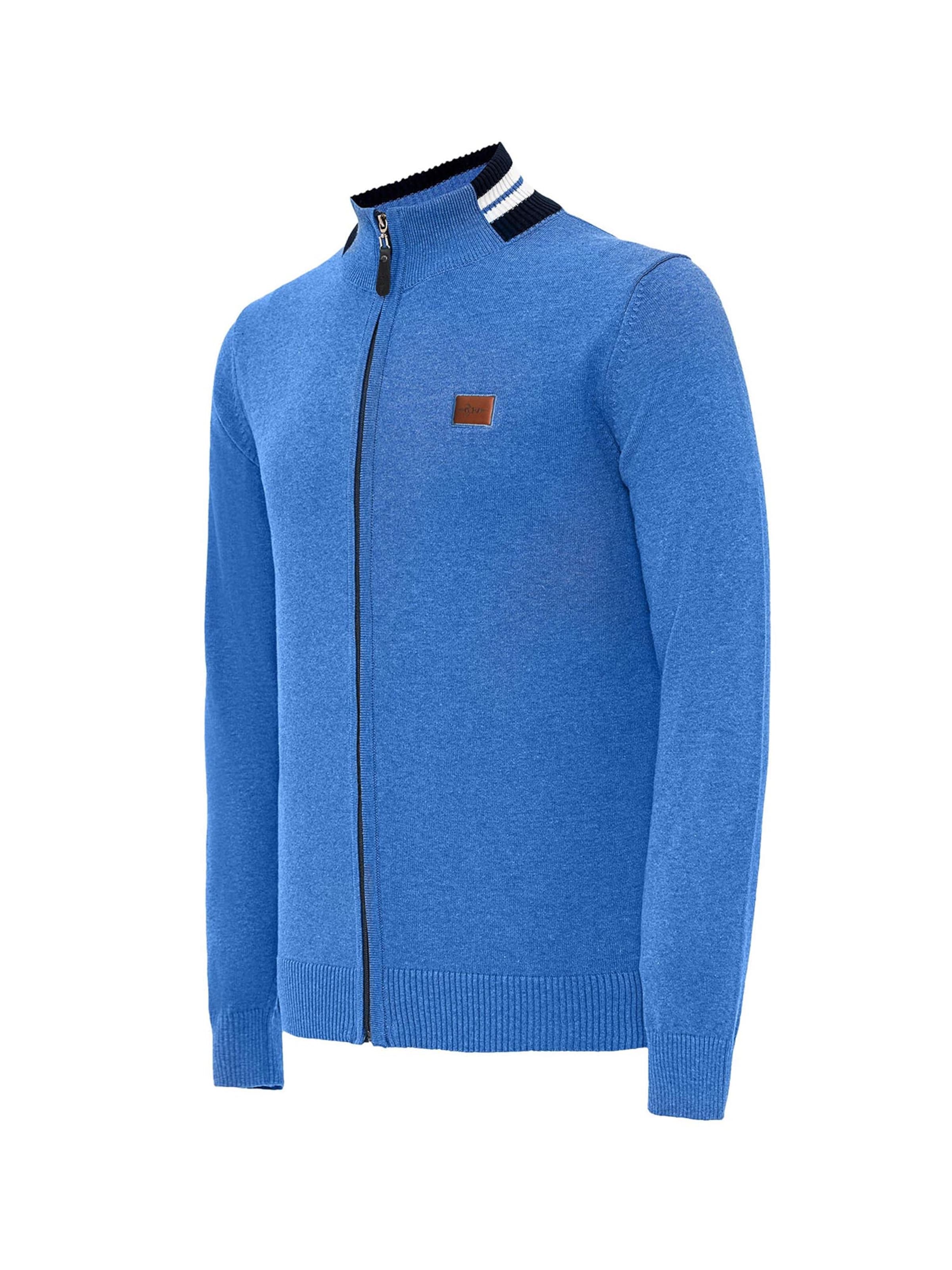 Jacey Quinn Πλεκτή ζακέτα σε μπλε: μπροστά