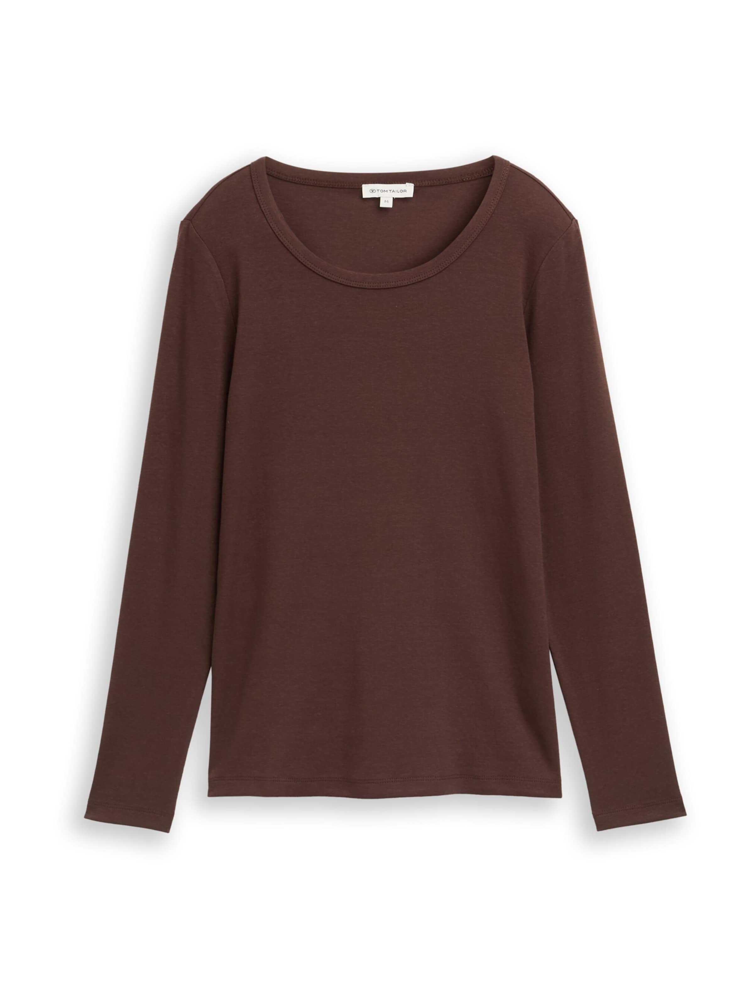 TOM TAILOR Μπλουζάκι σε καφέ: μπροστά