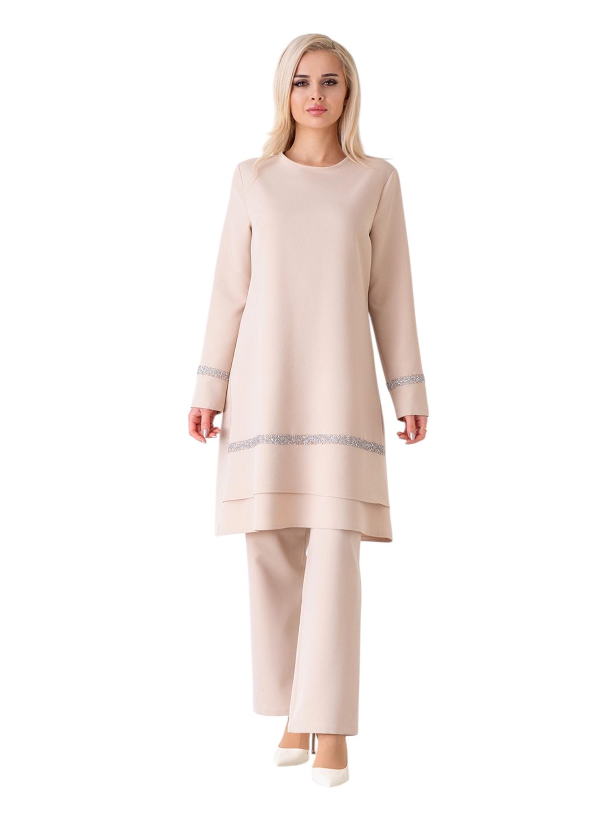 fashionshowcase Buksedragt 'NEVRA' i beige