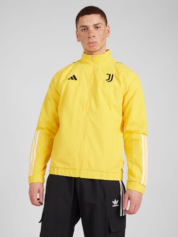 ADIDAS PERFORMANCE Athletic Jacket 'JUVE' in Yellow: front