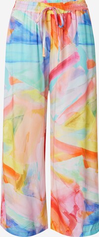 Emily Van Den Bergh - Perna larga Calças em mistura de cores: frente