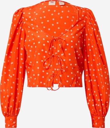 LEVI'S ® Блуза 'Fawn Tie Blouse' в оранжево: отпред