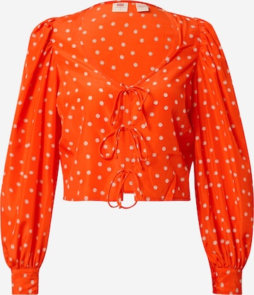 LEVI'S ® Blouse 'Fawn Tie Blouse' in Oranje: voorkant
