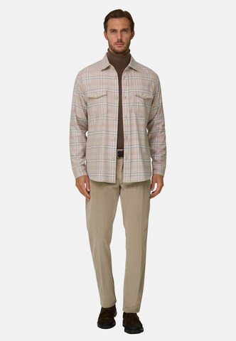 Boggi Milano Regular fit Overhemd in Beige: voorkant