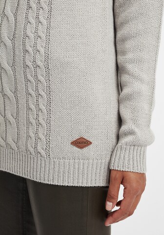 Oxmo Strickpullover 'Cable' in Grau
