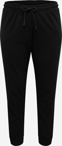 Tapered Pantaloni de la ONLY Carmakoma pe negru: față