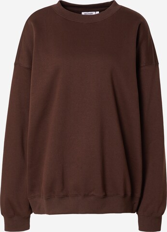 Sweat-shirt WEEKDAY en marron : devant