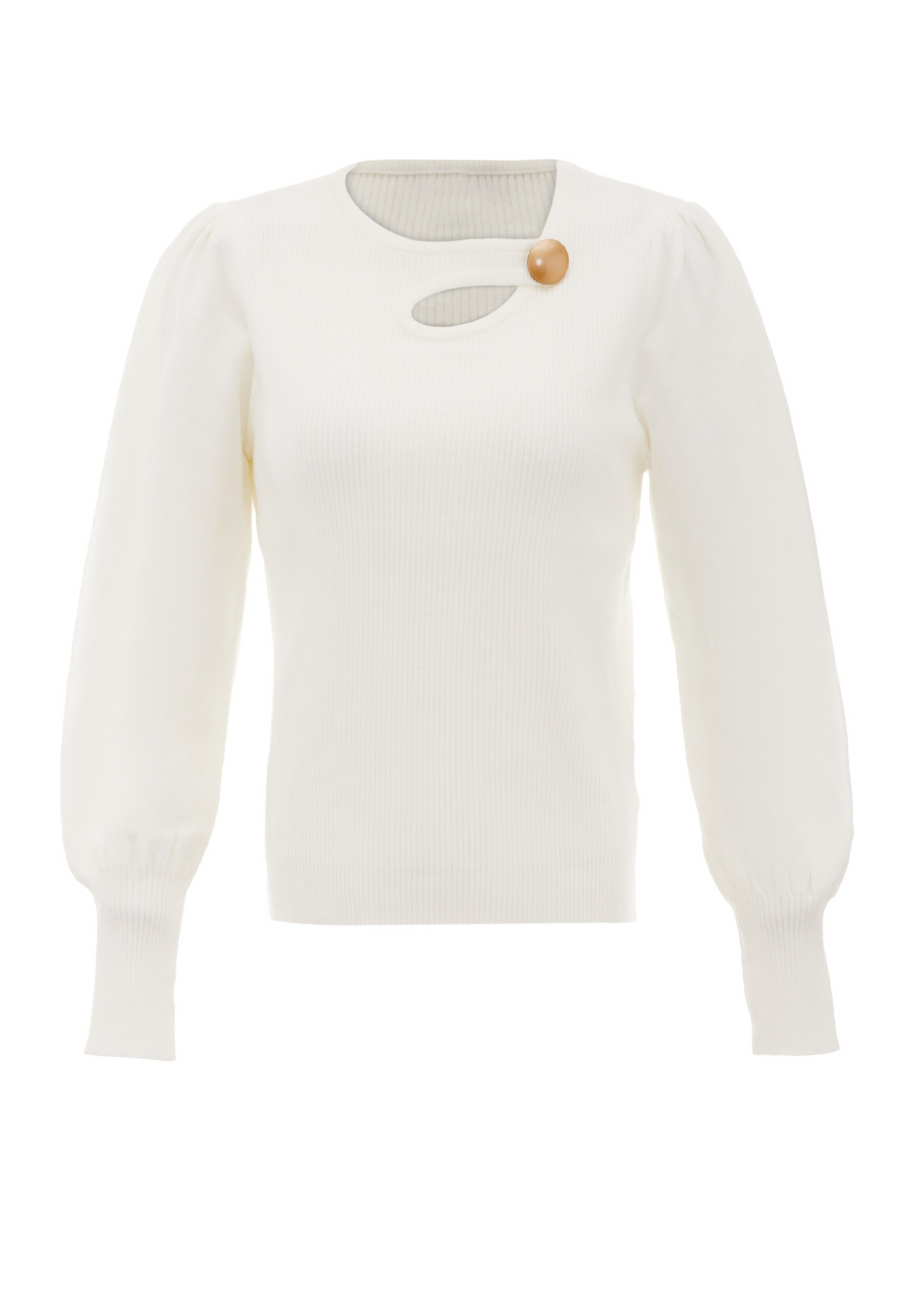 NAEMI - Pullover em branco: frente