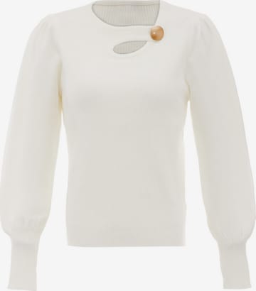 NAEMI - Pullover em branco: frente