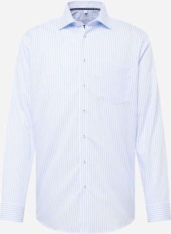 SEIDENSTICKER - Regular Fit Camisa 'SMART ESSENTIALS' em azul: frente