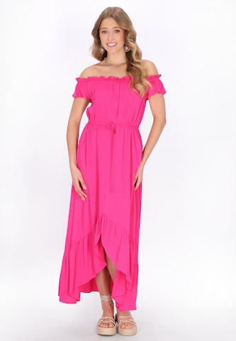 IZIA Dress in Pink: front