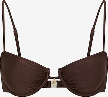 LSCN by LASCANA Bikini Top in Brown: front