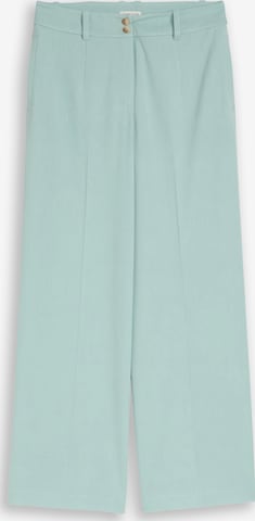 TOM TAILORWide Leg/ Široke nogavice Hlače na crtu 'Lea' - zelena boja: prednji dio