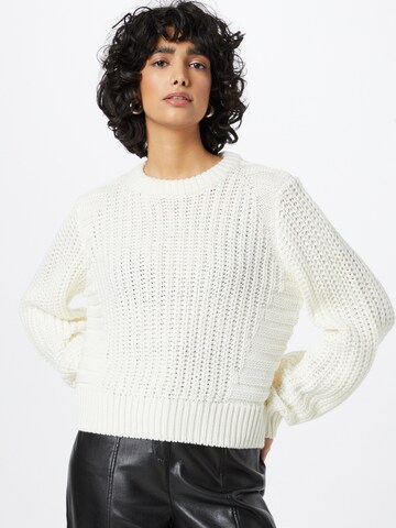 Noisy may Sweater 'TAN' in White: front