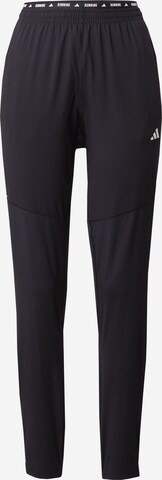ADIDAS PERFORMANCE Slim fit Workout Pants 'OTR E 3S' in Black: front
