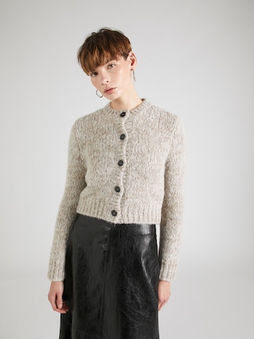 FRAME Knit Cardigan 'MARL' in Beige: front