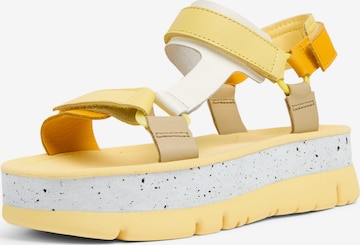 CAMPER Sandals 'Oruga Up' in Yellow: front