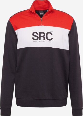 Only & Sons Sweatshirt 'RUNNING' in Red: front