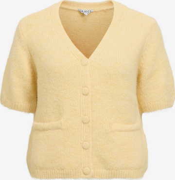 Cardigan 'OBJSaggia' OBJECT en jaune : devant