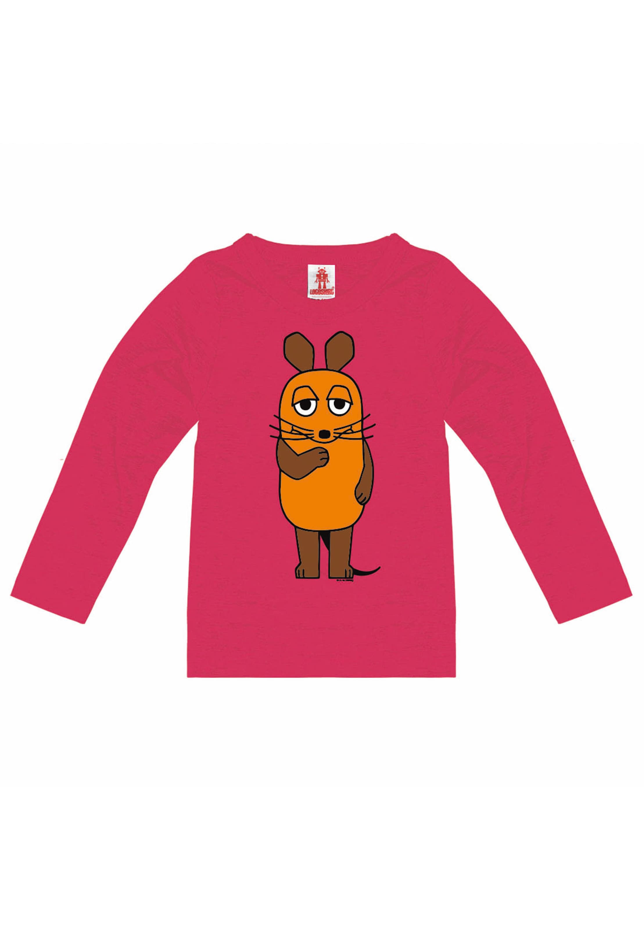 LOGOSHIRT Shirt 'Die Sendung mit der Maus - Die Maus' in Pink: Vorderseite