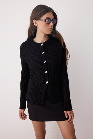 Cardigan Trendyol en noir : devant