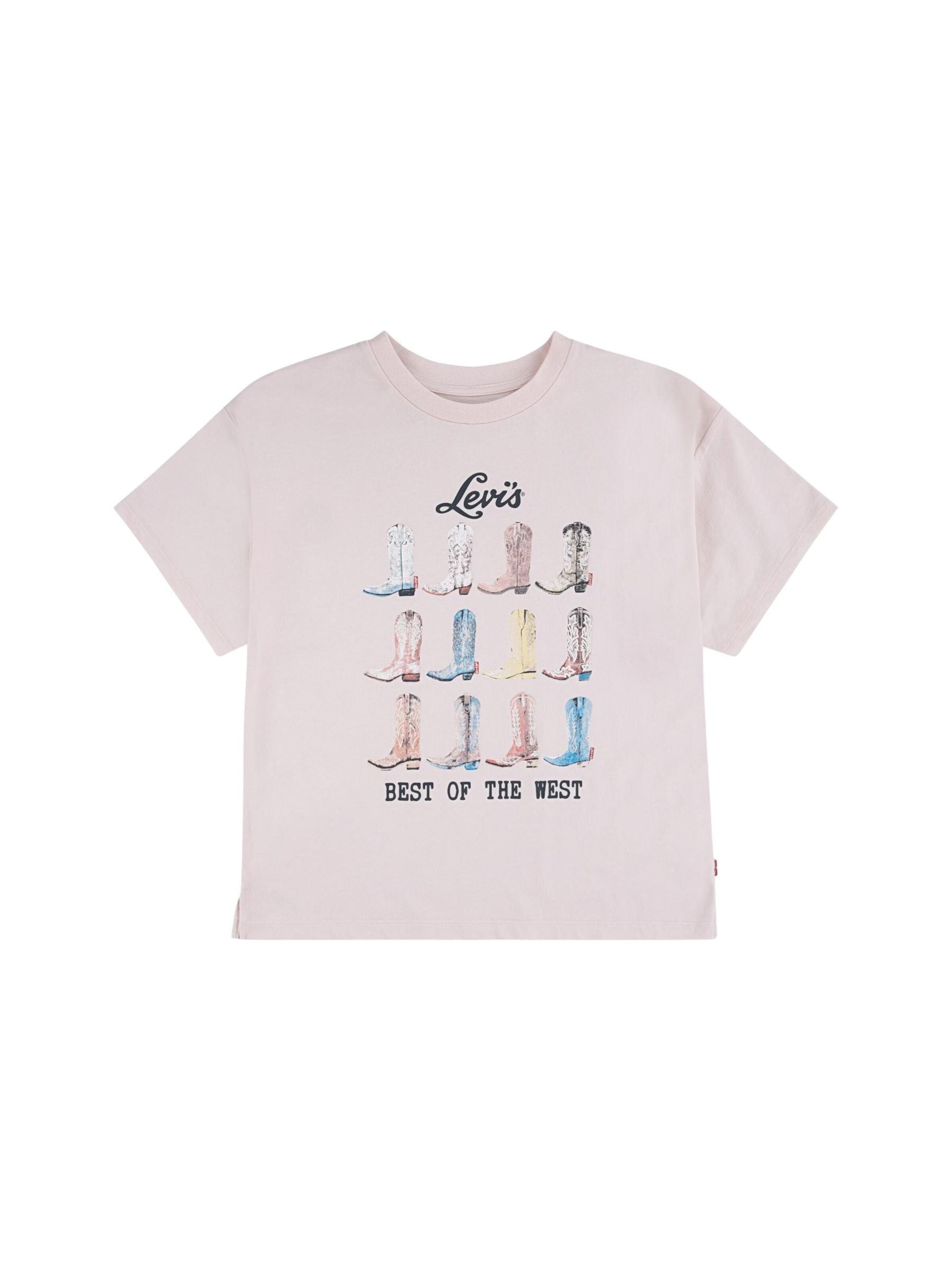 T-Shirt 'LEVI'S kids LVG BOOTS OVERSIZED SS TEE T-SHIRT' Levi's Kids en rose : devant