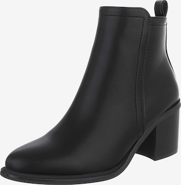 Ital-Design Ankle Boots in Black: front