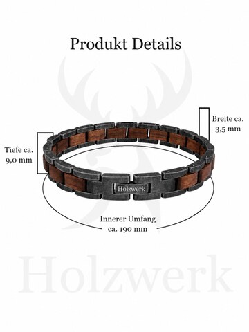 Holzwerk - Pulsera 'WALDSEE' en marrón