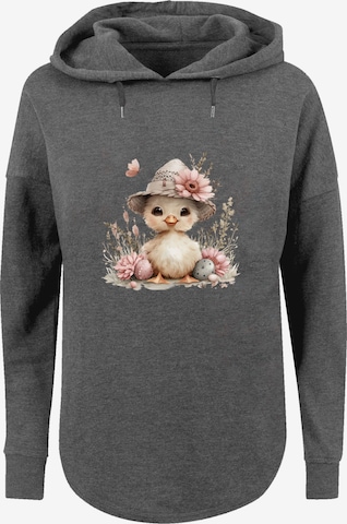 Sweat-shirt 'Süßes Oster Küken mit Hut' F4NT4STIC en gris : devant