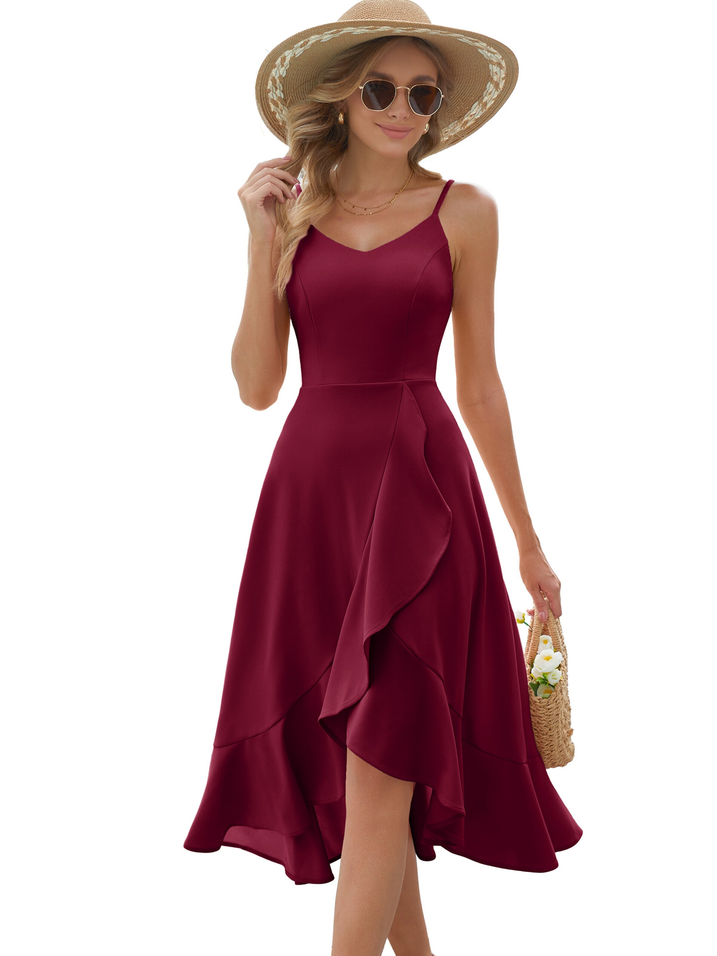 Zapaka Cocktail Dress in Red