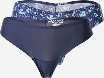 MAGIC Bodyfashion Regular Thong 'Dream Invisibles' in Blue: front
