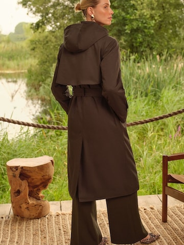 love & roses Between-seasons coat in Brown