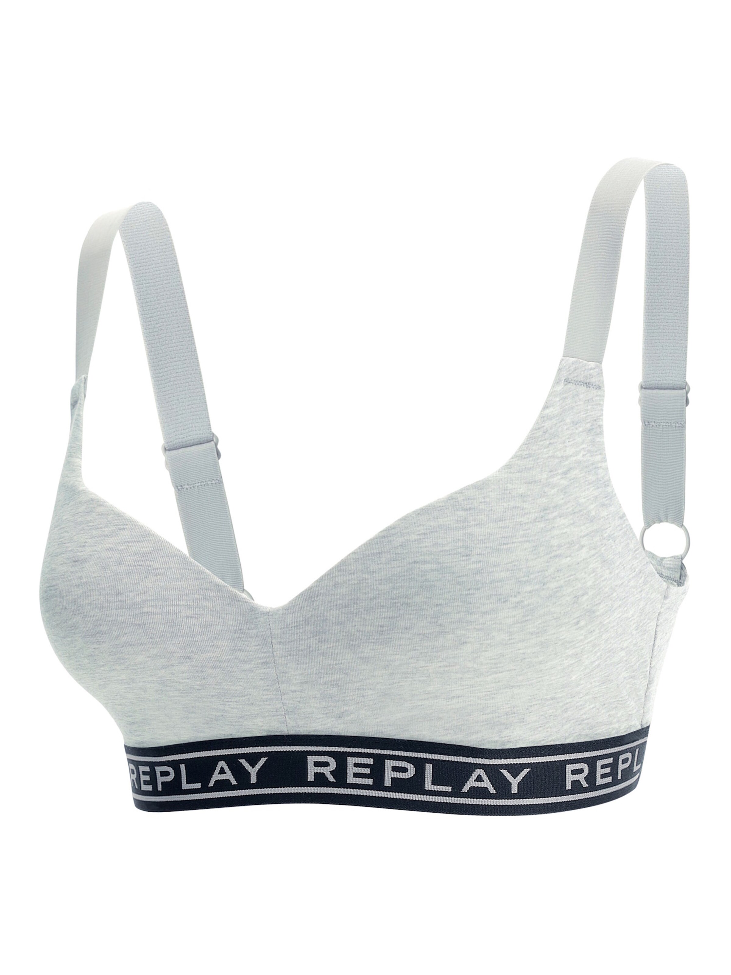 REPLAY T-Shirt BH in Grau: Vorderseite