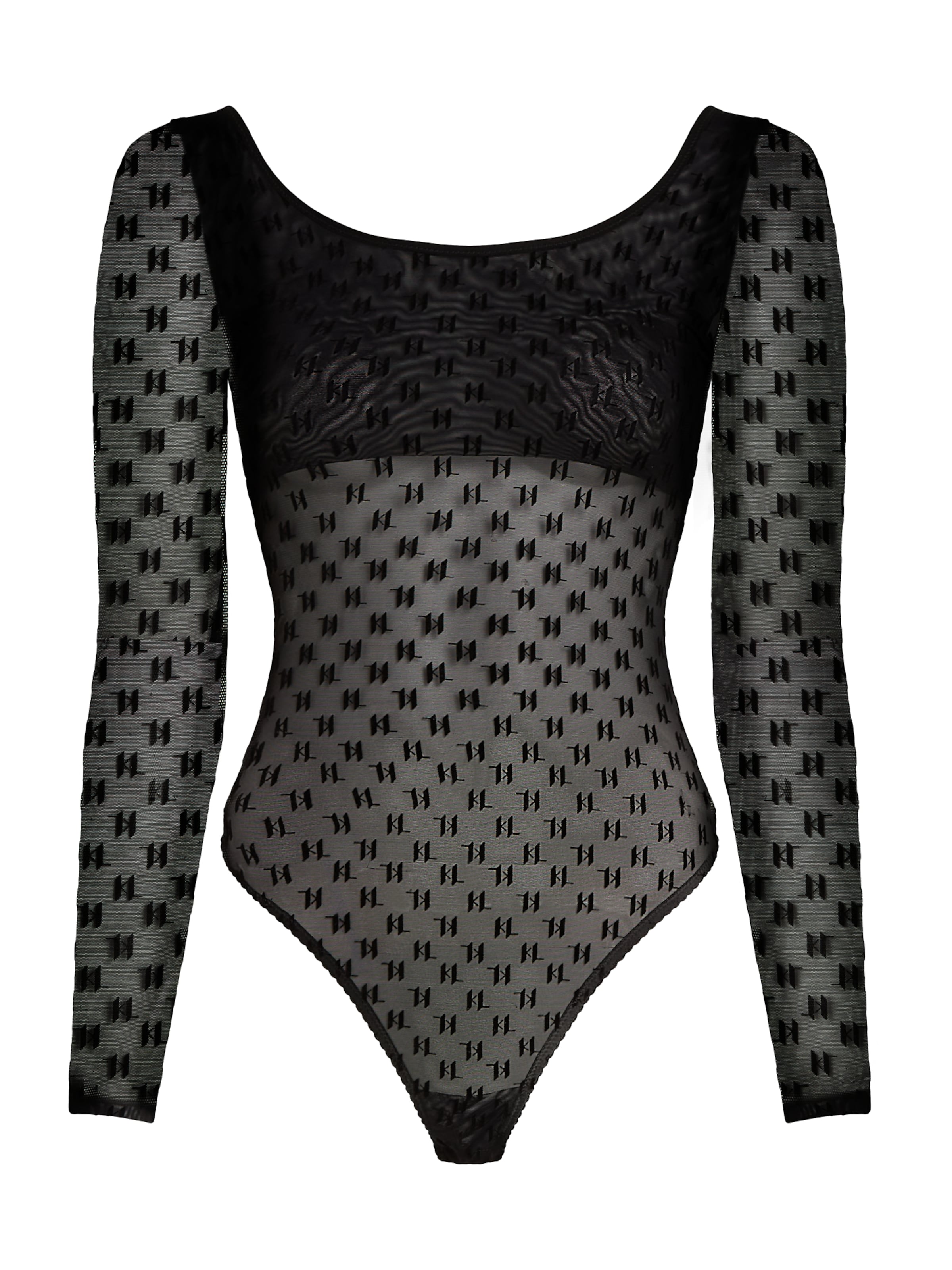 Karl Lagerfeld Bodysuit in Black: front