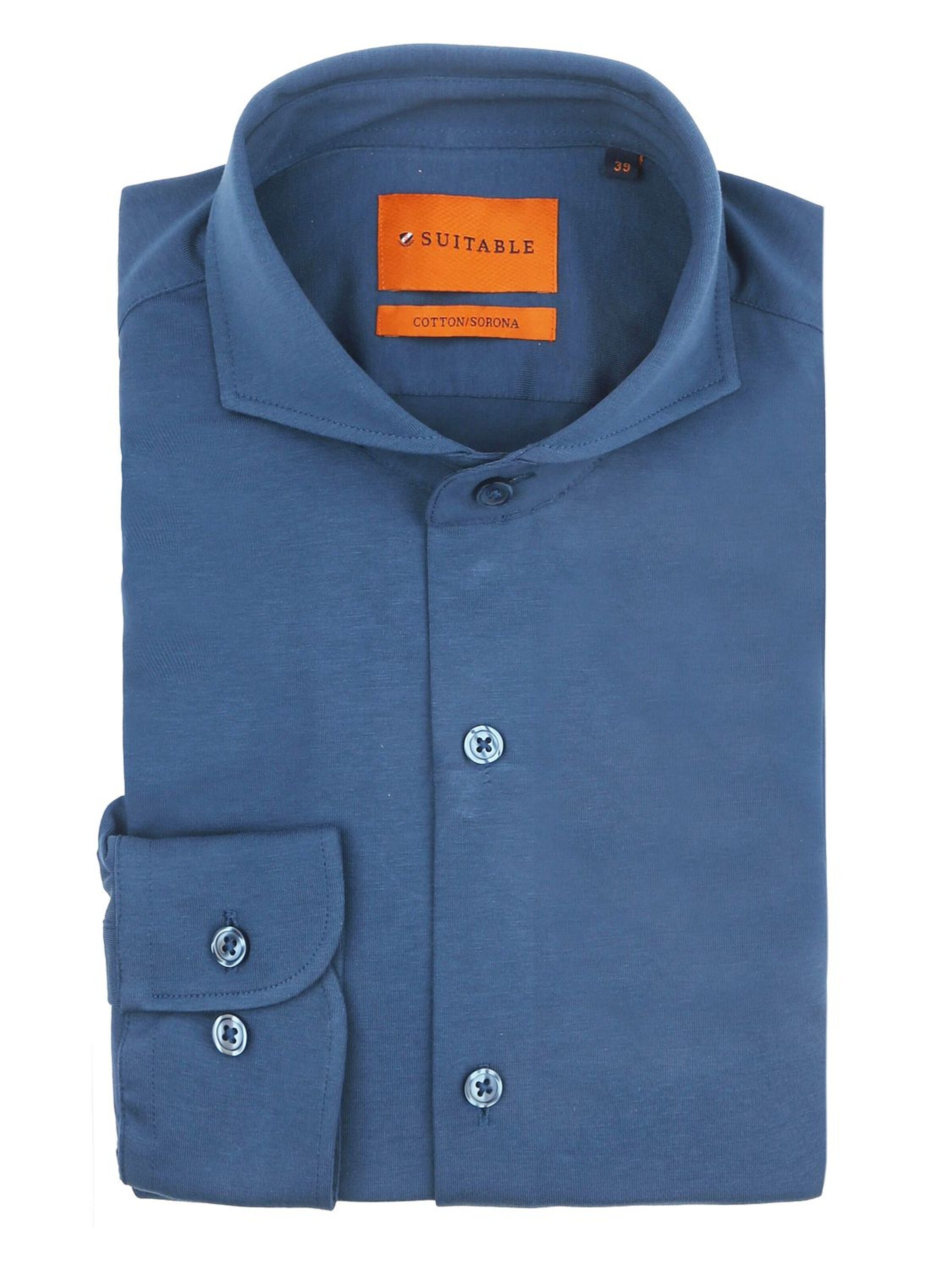 Suitable Button Up Shirt in Blue: front