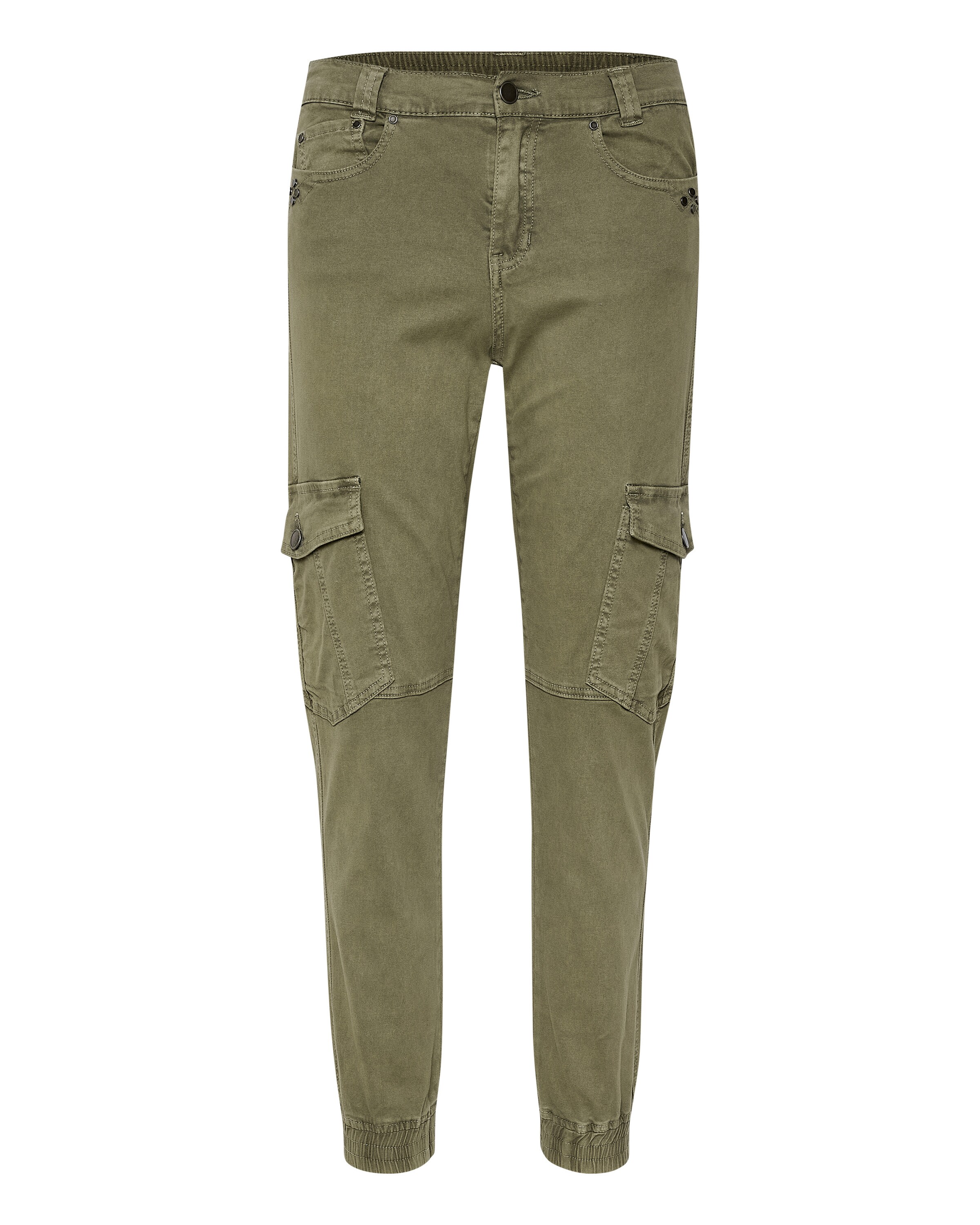 Kaffe Tapered Hose 'Sarina' in Grün: Vorderseite