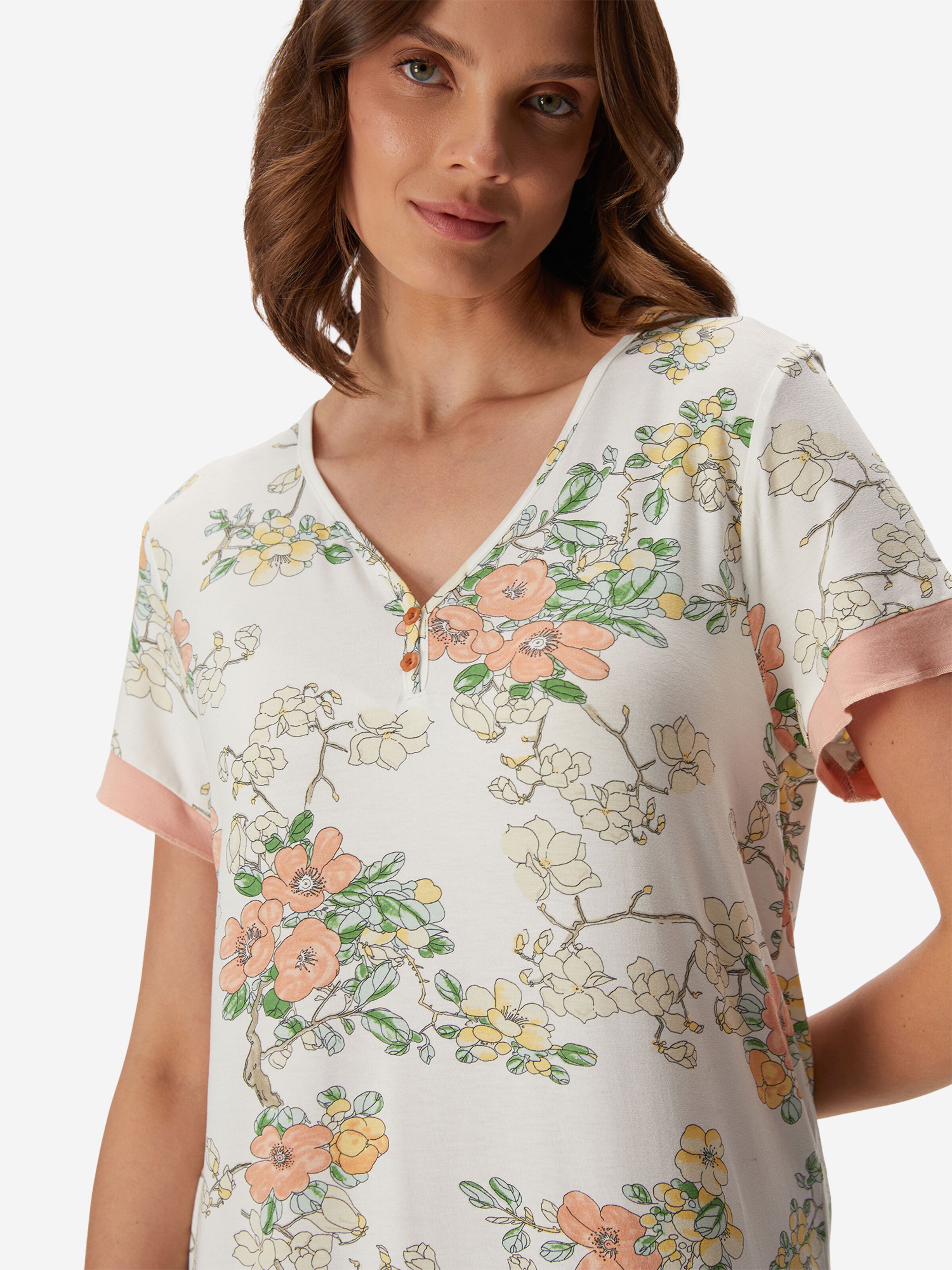 Goldenbay - Camisola de pijama 'Begonia' em mistura de cores