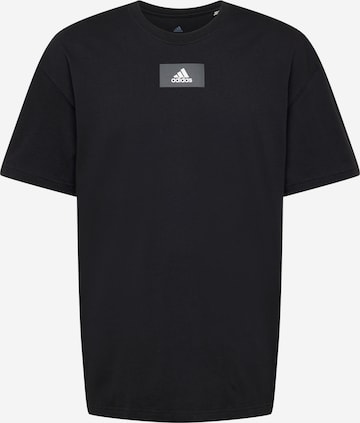 ADIDAS SPORTSWEAR Performance Shirt 'Essentials Feelvivid Drop Shoulder' in Black: front