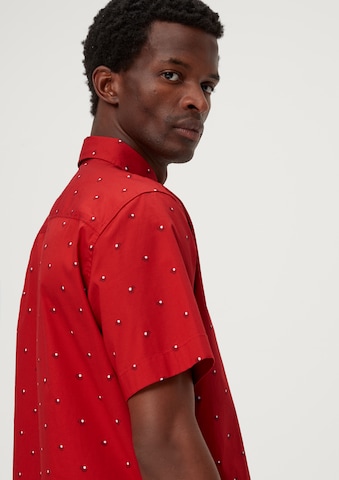 s.Oliver - Ajuste estrecho Camisa en rojo