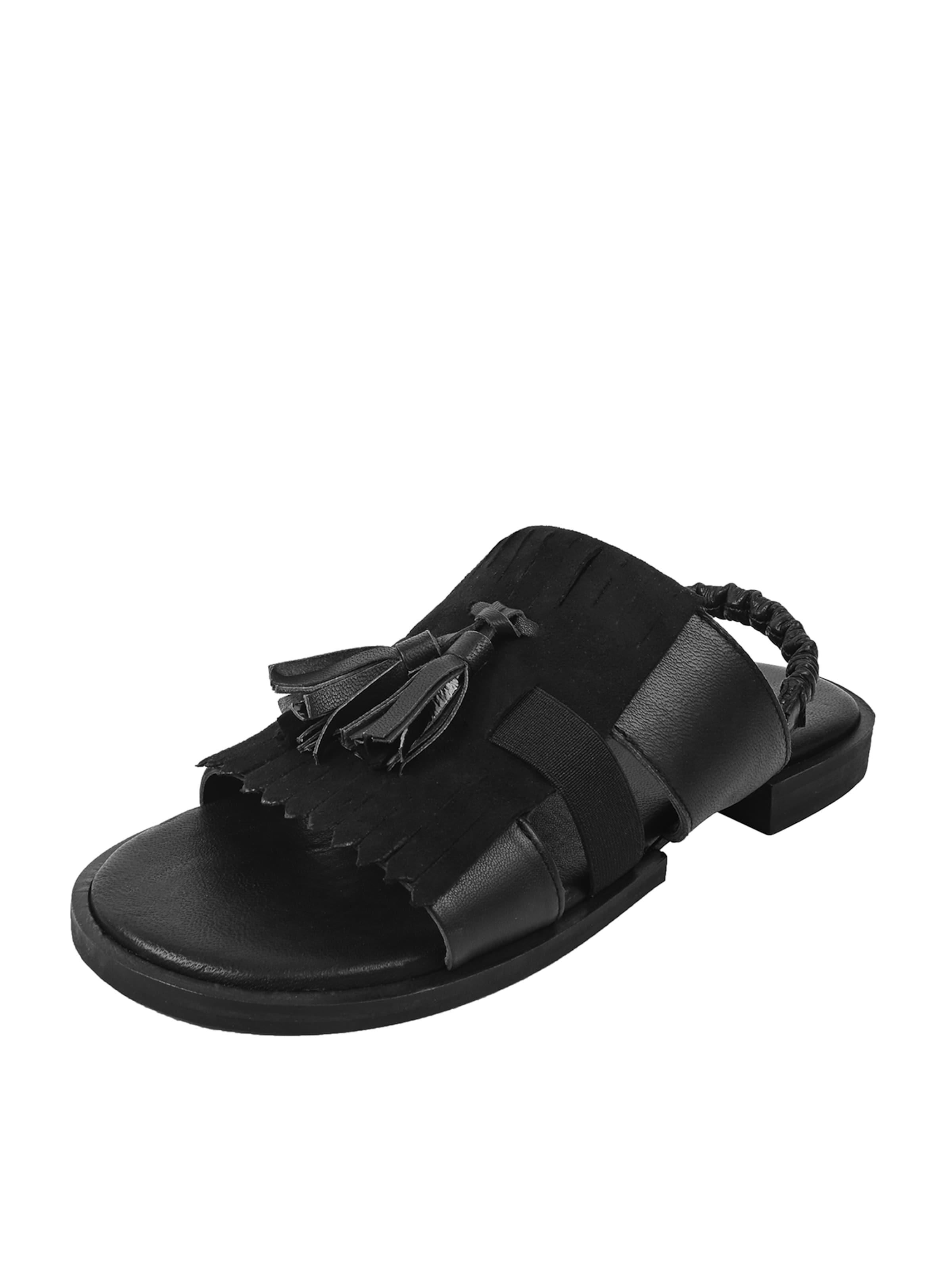 Crickit Sandale ' ROJA ' in Schwarz: Vorderseite