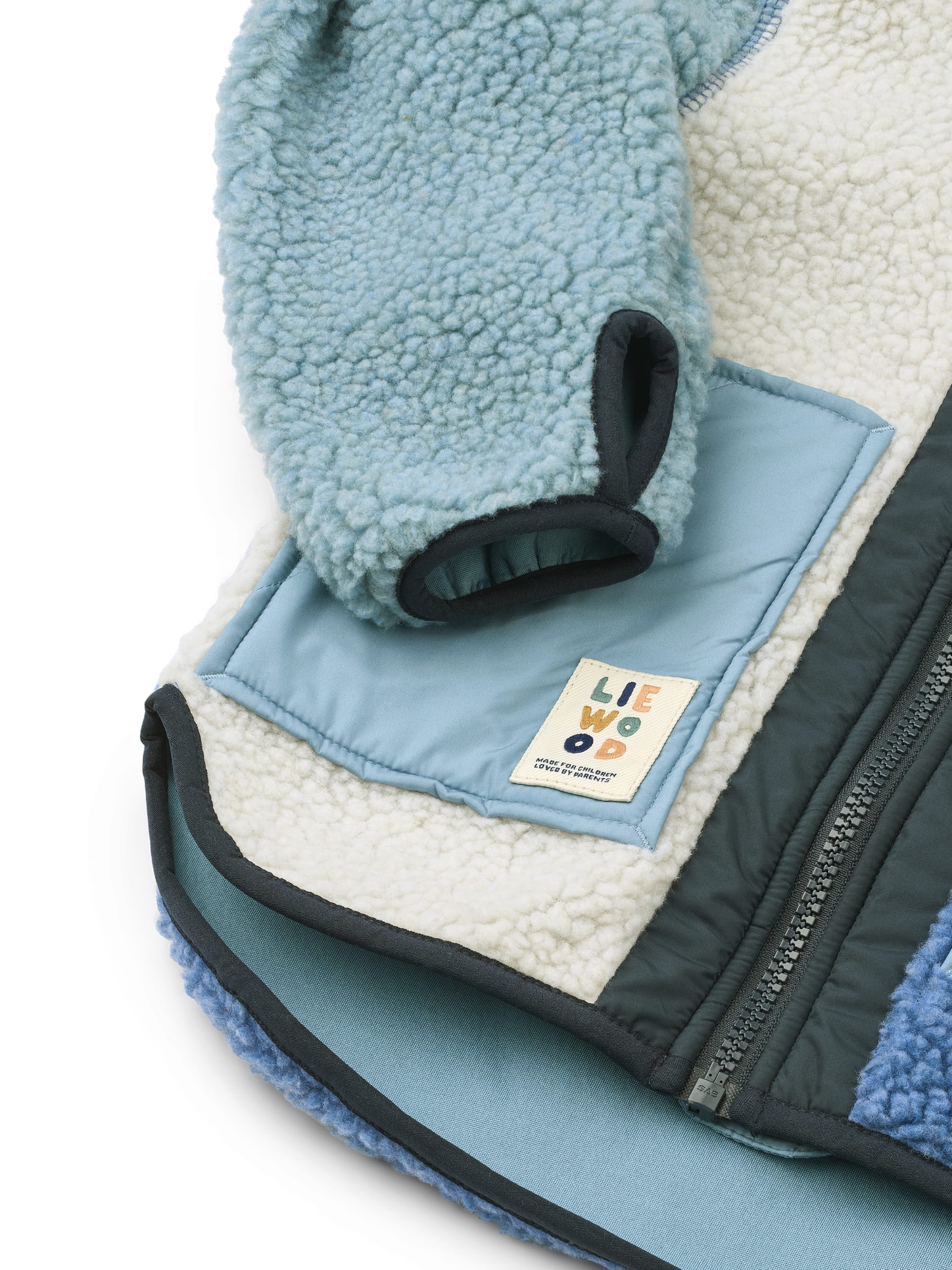 Liewood Fleece Jacket 'Noam Pile' in Blue