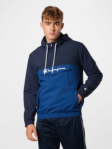 Champion Authentic Athletic Apparel Φθινοπωρινό και ανοιξιάτικο μπουφάν σε μπλε: μπροστά