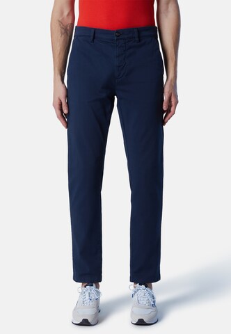 Coupe slim Pantalon chino 'Defender' North Sails en bleu : devant