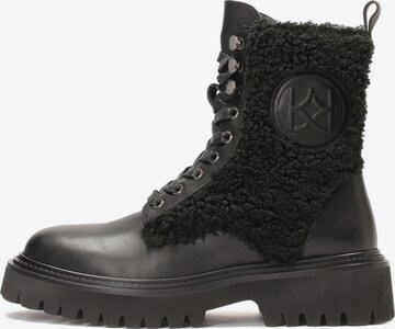 Kazar - Botines con cordones en negro: frente