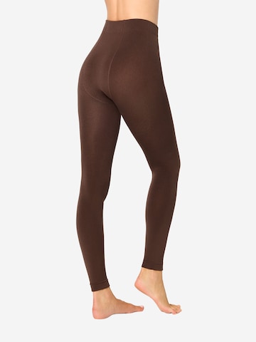 Nur Die - Skinny Leggings ' Wohlig Warm 100 DEN ' en marrón