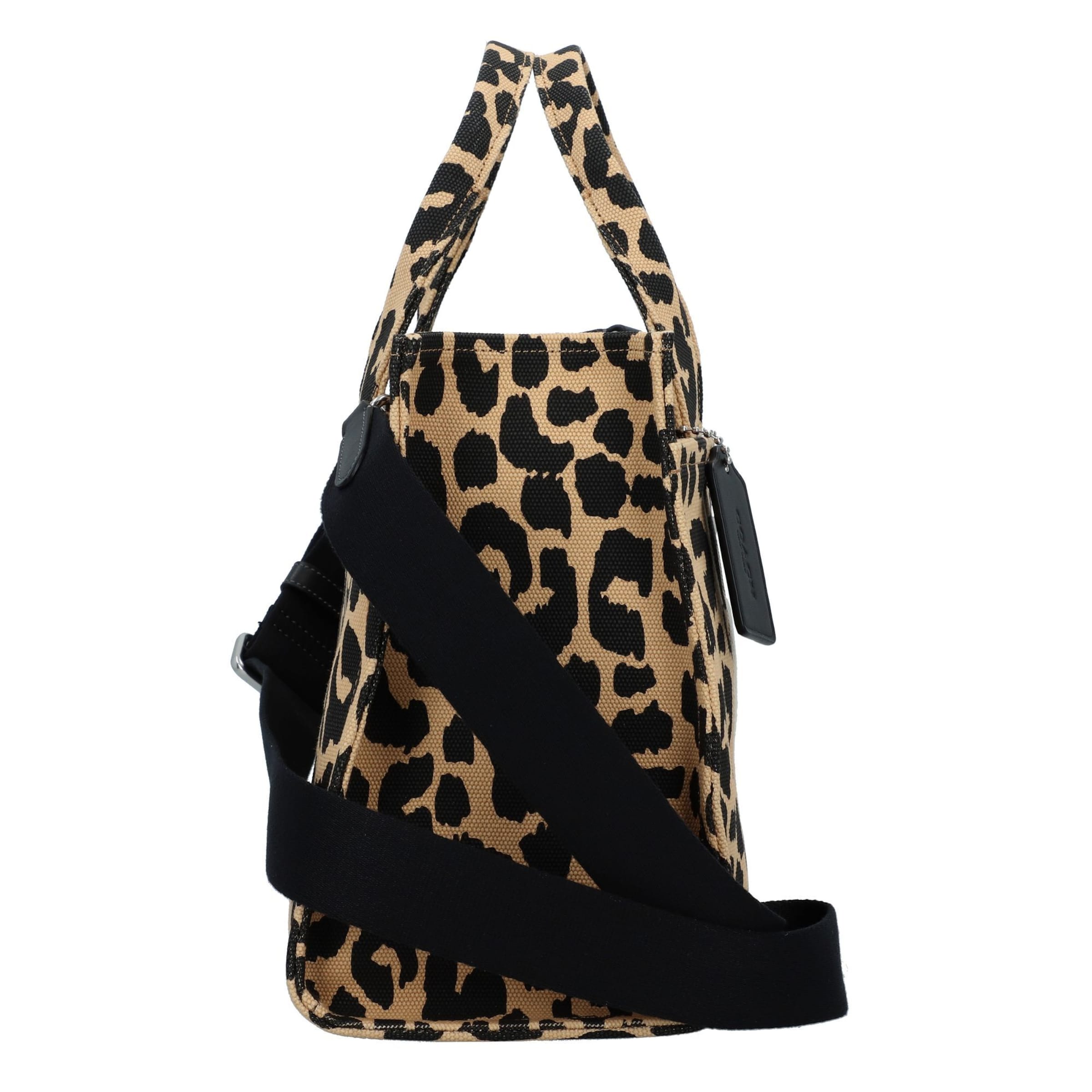 Sacs à main 'CARGO TOTE BAG WITH LEOPARD PRINT' COACH en noir