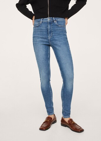 MANGO Skinny Jeans 'Soho' in Blauw: voorkant