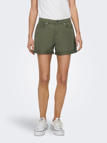 ONLY Regular Pants 'JOAN' in Green: front