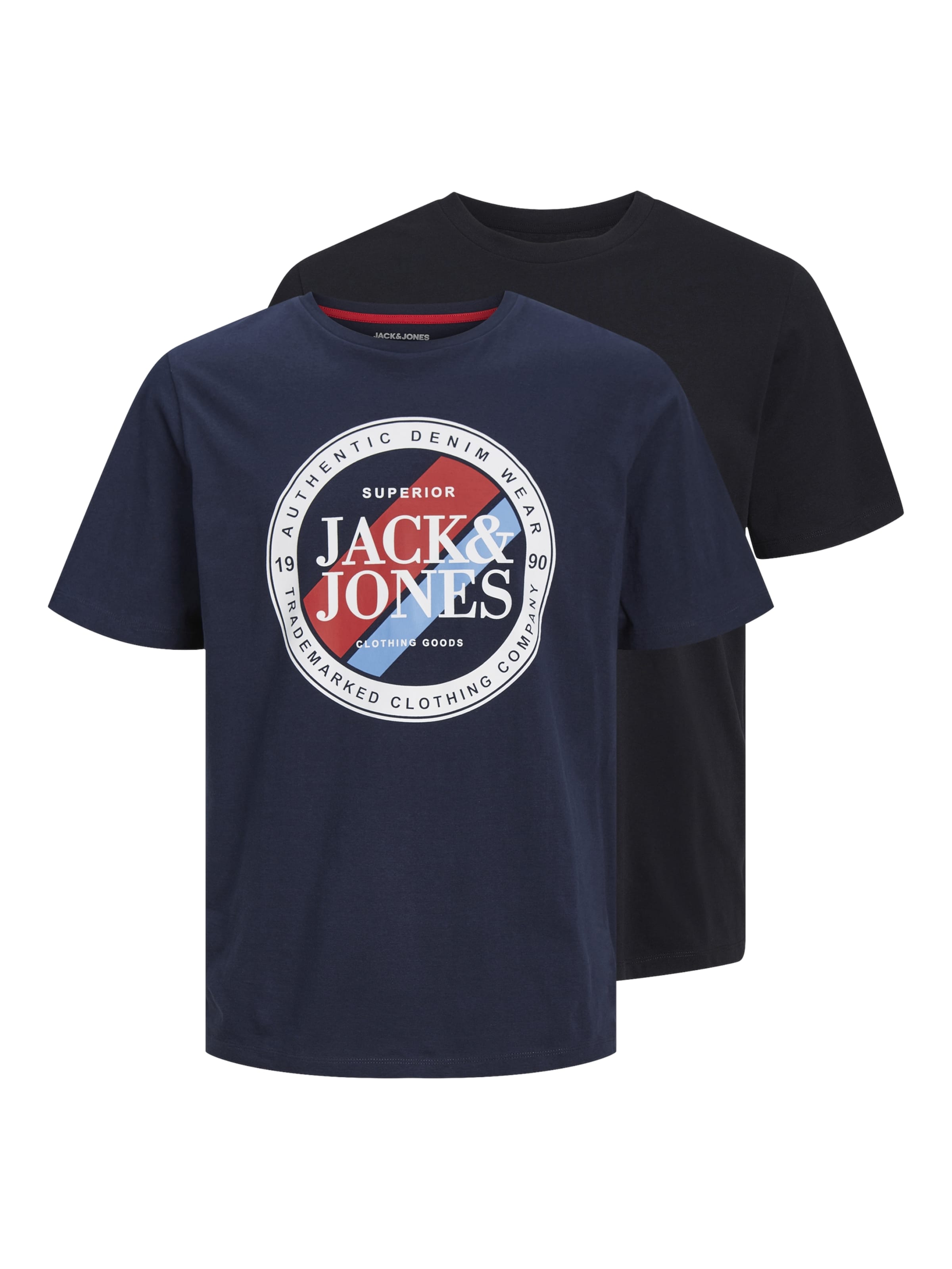 JACK & JONES Koszulka 'Loyd & Loof' w rozmiarze XS w kolorze granatowy / czerwony / czarny / białym, Podgląd produktu